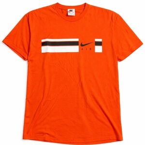 Vintage Nike Air T Shirt XL Orange Made in USA 90s Y2K Swoosh Graphic Tee